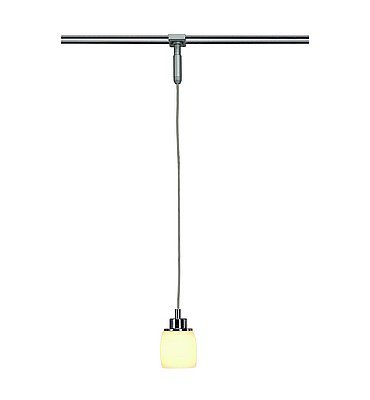 SLV 138861 WAVE, NEW SURA светильник подвесной для лампы QT12 G6.35 35Вт макс., хром/ стекло белое