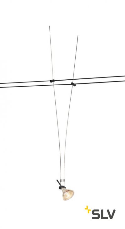 139070 SLV TENSEO, WIRE II MR16 светильник 12В AC для лампы QR-C51 50Вт макс., черный 139070 SLV TENSEO, WIRE II MR16 светильник 12В AC для лампы QR-C51 50Вт макс., черный