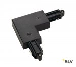 SLV 143050 Eckverbinder f?r 1-Phasen HV-Stromschiene, Aufbauversion schwarz, Erde aussen