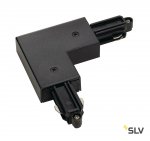 SLV 143060 Eckverbinder f?r 1-Phasen HV-Stromschiene, Aufbauversion schwarz, Erde innen