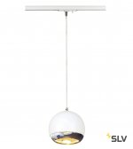 SLV 143621 LIGHT EYE Pendelleuchte, weiss/ chrom, GU10, max. 75W, inkl. 1P.-Adapter