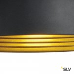 SLV 143930 FORCHINI M Pendelleuchte, 40cm, rund, schwarz/gold, E27, inkl. silbernem 1P.-Adapter