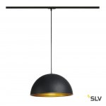 SLV 143932 FORCHINI M Pendelleuchte, 40cm, rund, schwarz/gold, E27, inkl. schwarzem 1P.-Adapter