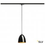 SLV 143990 PARA CONE 14 Pendelleuchte, rund, schwarz/gold, GU10, inkl. schwarzem 1P.-Adapter