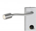 SLV 146704 PIPOFLEX Wandleuchte, silbergrau, 4W LED, 3000K
