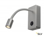 SLV 146704 PIPOFLEX Wandleuchte, silbergrau, 4W LED, 3000K