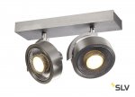 SLV 147316 KALU 2 QPAR Deckenleuchte, alu-geb?rstet, ES111, max. 2x75W