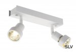 SLV 147371 PURI 2 Deckenleuchte, matt- weiss, 2xGU10, max. 2x50W, mit Decoring