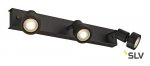 SLV 147380 PURI 3 Deckenleuchte, matt- schwarz, 3xGU10, max. 3x50W, mit Decoring