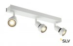 SLV 147381 PURI 3 Deckenleuchte, matt- weiss, 3xGU10, max. 3x50W, mit Decoring