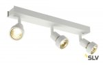 SLV 147381 PURI 3 Deckenleuchte, matt- weiss, 3xGU10, max. 3x50W, mit Decoring