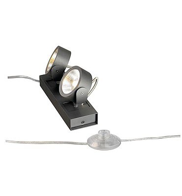 SLV 147670 KALU LED 2 FLOOR Bodenleuchte, mattschwarz, 2x10W, 3000K