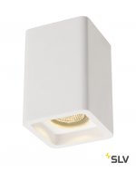 SLV 148004 PLASTRA Deckenleuchte, CL-1, eckig, weisser Gips, GU10, max.35W