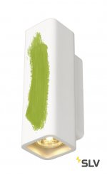 SLV 148015 PLASTRA Wandleuchte, WL-1, eckig, weisser Gips, 2xGU10, max.35W