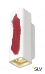 SLV 148015 PLASTRA Wandleuchte, WL-1, eckig, weisser Gips, 2xGU10, max.35W