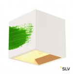 SLV 148018 PLASTRA CUBE Wandleuchte, eckig, weisser Gips, G9, max. 42W