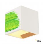 SLV 148018 PLASTRA CUBE Wandleuchte, eckig, weisser Gips, G9, max. 42W
