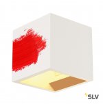 SLV 148018 PLASTRA CUBE Wandleuchte, eckig, weisser Gips, G9, max. 42W