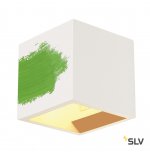 SLV 148018 PLASTRA CUBE Wandleuchte, eckig, weisser Gips, G9, max. 42W