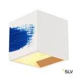 SLV 148018 PLASTRA CUBE Wandleuchte, eckig, weisser Gips, G9, max. 42W