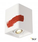 SLV 148051 PLASTRA BOX 1 Deckenleuchte, eckig, weisser Gips, 1xGU10, max. 35W