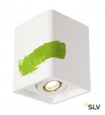 SLV 148051 PLASTRA BOX 1 Deckenleuchte, eckig, weisser Gips, 1xGU10, max. 35W