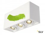 SLV 148053 PLASTRA BOX 3 Deckenleuchte, eckig, weisser Gips, 3xGU10, max. 35W