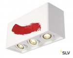 SLV 148053 PLASTRA BOX 3 Deckenleuchte, eckig, weisser Gips, 3xGU10, max. 35W