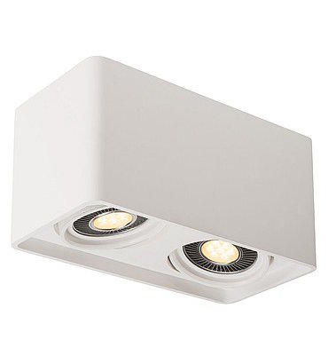 148082 SLV PLASTRA BOX 2 XL светильник потолочный для 2х ламп ES111 GU10 по 17.5Вт макс., белый гипс