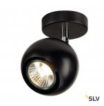 SLV 149060 LIGHT EYE 1 GU10 Wand- und Deckenleuchte, schwarz/ chrom, GU10, max. 50W