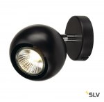 SLV 149060 LIGHT EYE 1 GU10 Wand- und Deckenleuchte, schwarz/ chrom, GU10, max. 50W