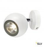 SLV 149061 LIGHT EYE 1 GU10 Wand- und Deckenleuchte, weiss/ chrom, GU10, max. 50W