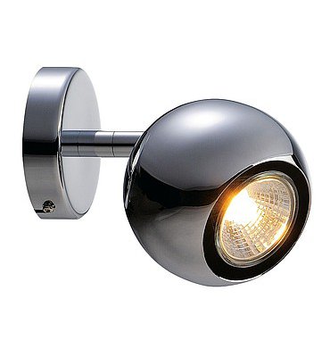 SLV 149062 LIGHT EYE 1 GU10 Wand- und Deckenleuchte, chrom, GU10, max. 50W