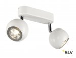 SLV 149071 LIGHT EYE 2 GU10 Wand- und Deckenleuchte, weiss/ chrom, GU10, max. 2x50W