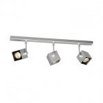 SLV 151184 ALTRA DICE 3 Deckenleuchte, eckig, silbergrau/ schwarz, 3xGU10, max. 3x50W