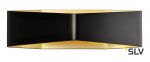 SLV 151740 BIG CARISO LED Wandleuchte 2, schwarz/ messing 2x 9W LED, 3000K