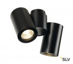 SLV 151830 ENOLA_B SPOT double, Wand- Deckenleuchte, mattschwarz, GU10, max. 2x50W