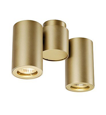 SLV 151833 ENOLA_B SPOT double, Wand- Deckenleuchte,messing, GU10, max. 2x50W