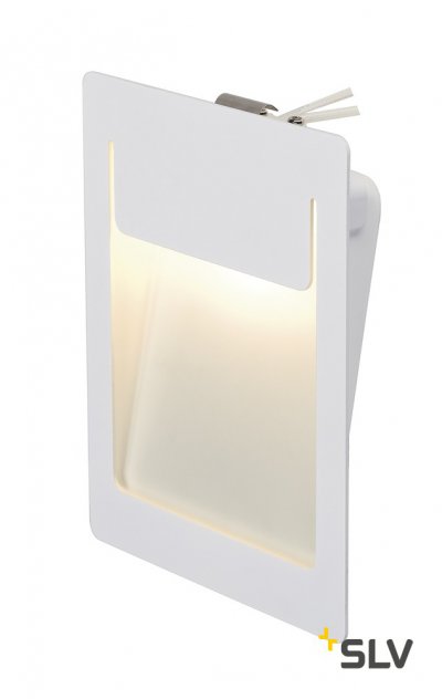 SLV 151952 DOWNUNDER PUR Einbauleuchte, eckig, weiss, 5,2W LED, warm- weiss, 120x155mm