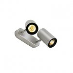 SLV 152024 ENOLA_B Wand- und Decken- leuchte double, silbergrau / schwarz, 2xGU10, max. 50W