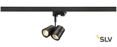 SLV 152230 BIMA II Leuchtenkopf, schwarz, 2xGU10, max. 50W, inkl. 3P.-Adapter SLV 152230 BIMA II Leuchtenkopf, schwarz, 2xGU10, max. 50W, inkl. 3P.-Adapter
