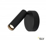 SLV 152330 MILAN Single Spot, Wand- und Deckenleuchte, rund, schwarz, 7,5W LED, 3000K, dimmbar