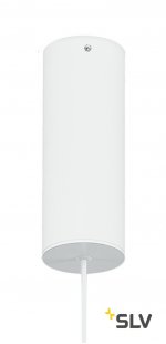 SLV 152371 UBA Pendant, Pendelleuchte, rund, weiss, 9W LED, 3000K