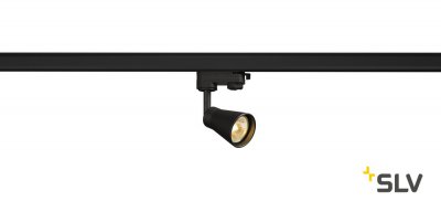 SLV 152640 MINI Q-TECH inkl. 3P.-Adapter, schwarz, 1x GU10, max. 50W