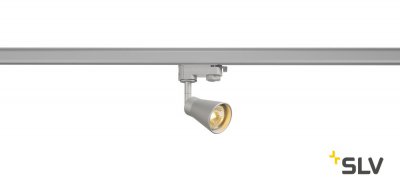 SLV 152644 MINI Q-TECH inkl. 3P.-Adapter, silber, 1x GU10, max. 50W