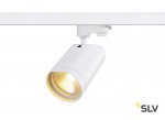 SLV 152981 BILAS SPOT 60° LED, rund, mattweiss, 15W, 2700K, inkl. 3P.-Adapter
