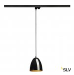 SLV 153140 PARA CONE 14 Pendelleuchte, rund, schwarz/gold, GU10, inkl. schwarzem 3P.-Adapter