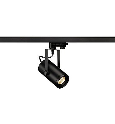 SLV 153800 EURO SPOT LED, small, 9W COB LED, schwarz, 36°, 3000K, inkl. 3P.-Adapter