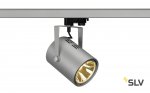 SLV 153814 EURO SPOT LED, 20W COB LED, silbergrau, 36°, 3000K, inkl. 3P.-Adapter