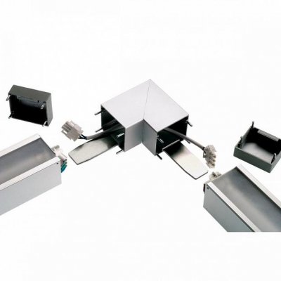 155062 SLV Q-LINE, коннектор угловой, алюминий